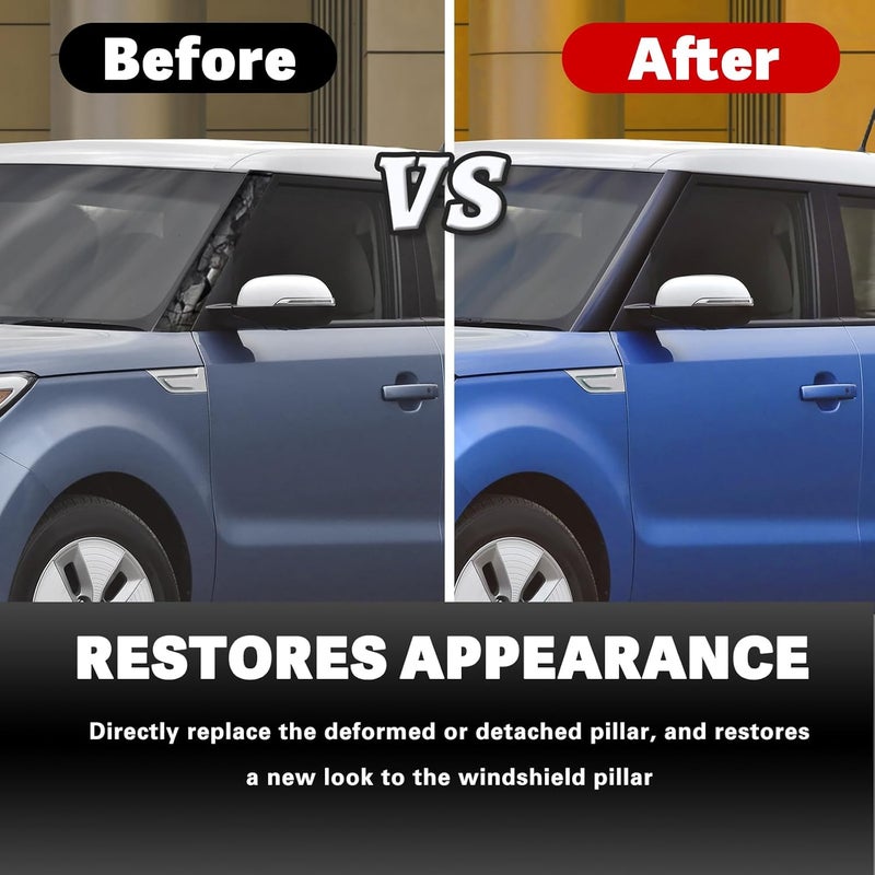 USTAR 86180-B2000 Windshield A Pillar Trim Molding Panel Cover Compatible with Kia Soul 2014-2019 Fit Front Right Side - Image 5